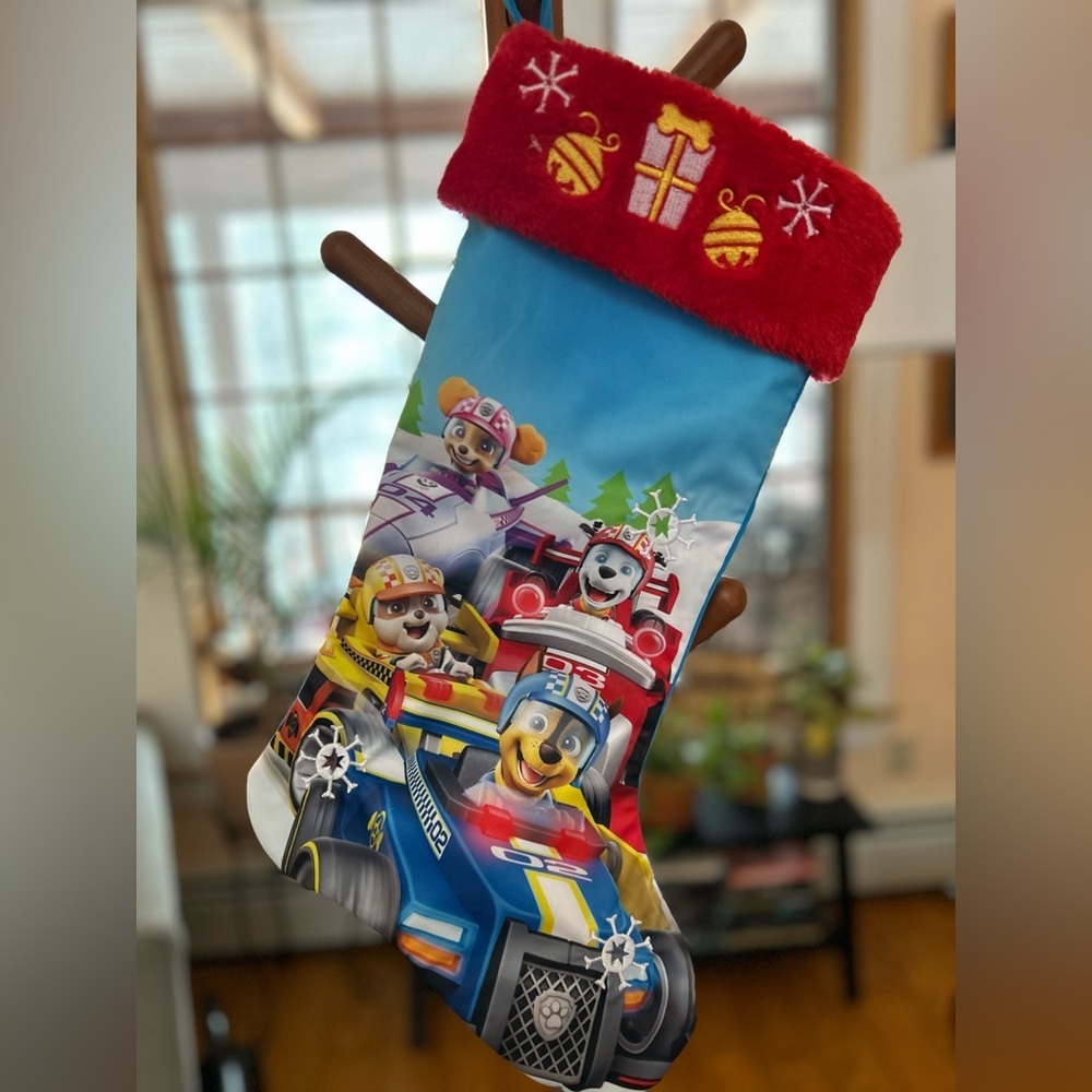 Paw Patrol Christmas Stocking Marshall Rubble Skye Chase Kids Holiday Decoration